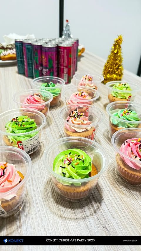 Konekt team preparing refreshments during the 2025 Christmas celebration