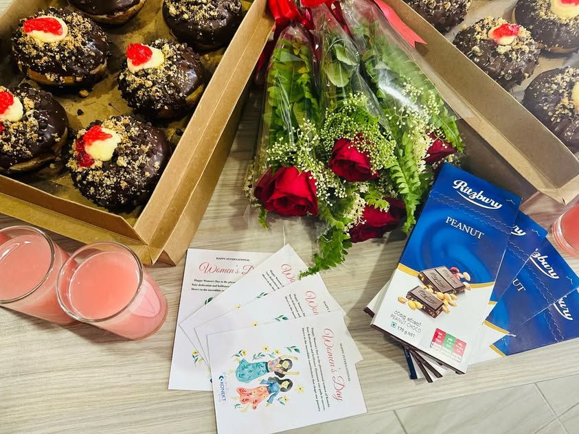 Flowers and appreciation gifts prepared for Konekt Women's Day 2024